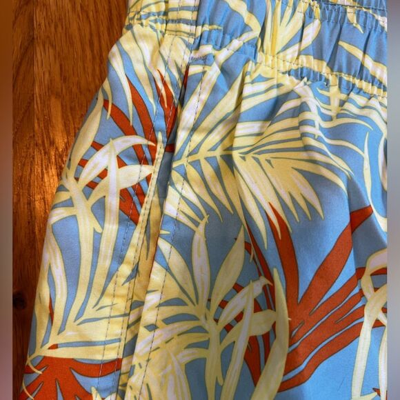 Laguna Originals Mens Swim Trunks Pull On Tropical Leaf Print Blue Size XXL NWOT - Picture 3 of 11